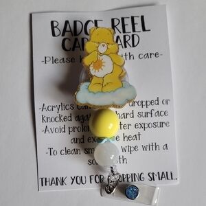 Hand Crafted Yellow and White Key & Card Holder